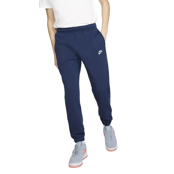 Nike Men's Club Open-Hemmed Pants STD. FIT/ TAPER LEG/ NAVY | NAVY | WHITEXL - Picture 1 of 4